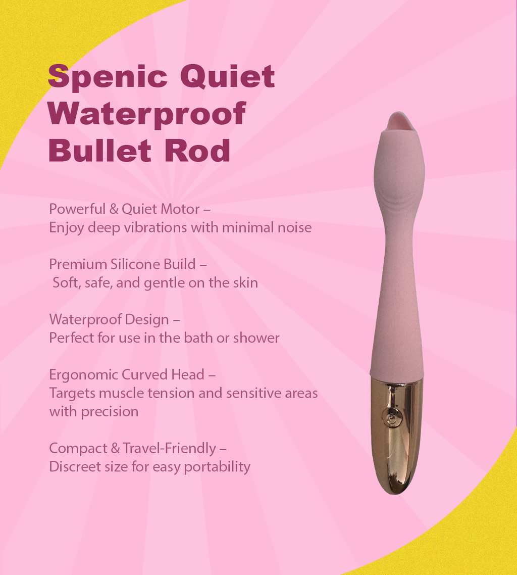 Spenic Quiet Waterproof Bullet Rod – Soft & Powerful for Ultimate Relaxation