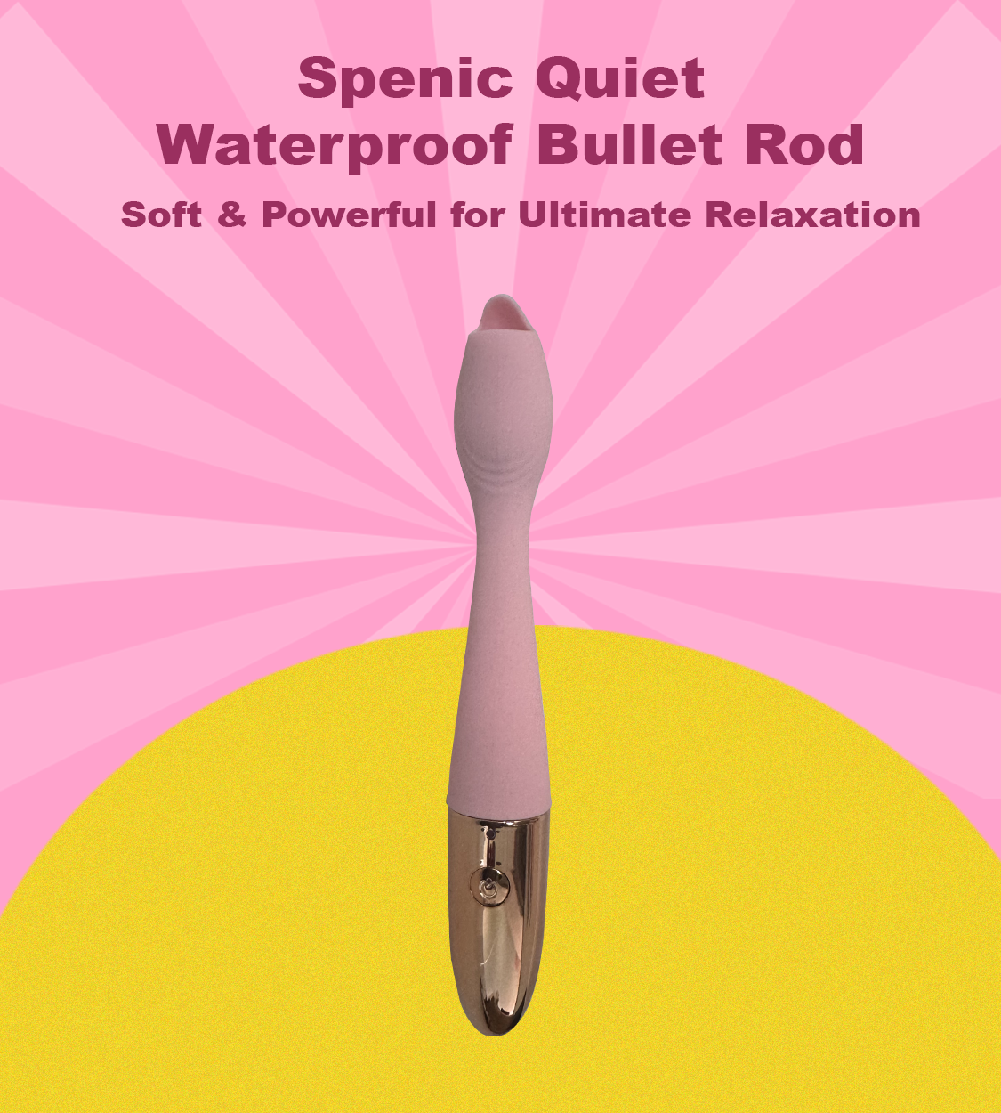Spenic Quiet Waterproof Bullet Rod – Soft & Powerful for Ultimate Relaxation